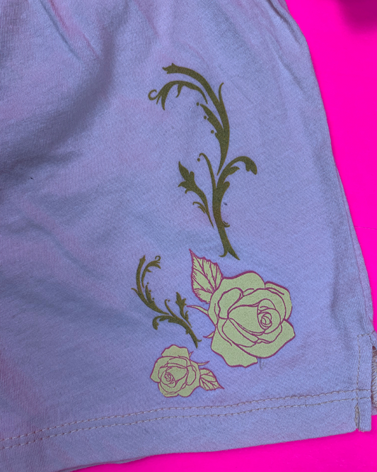 Short floral para niña– Suave, fresco y cómodo