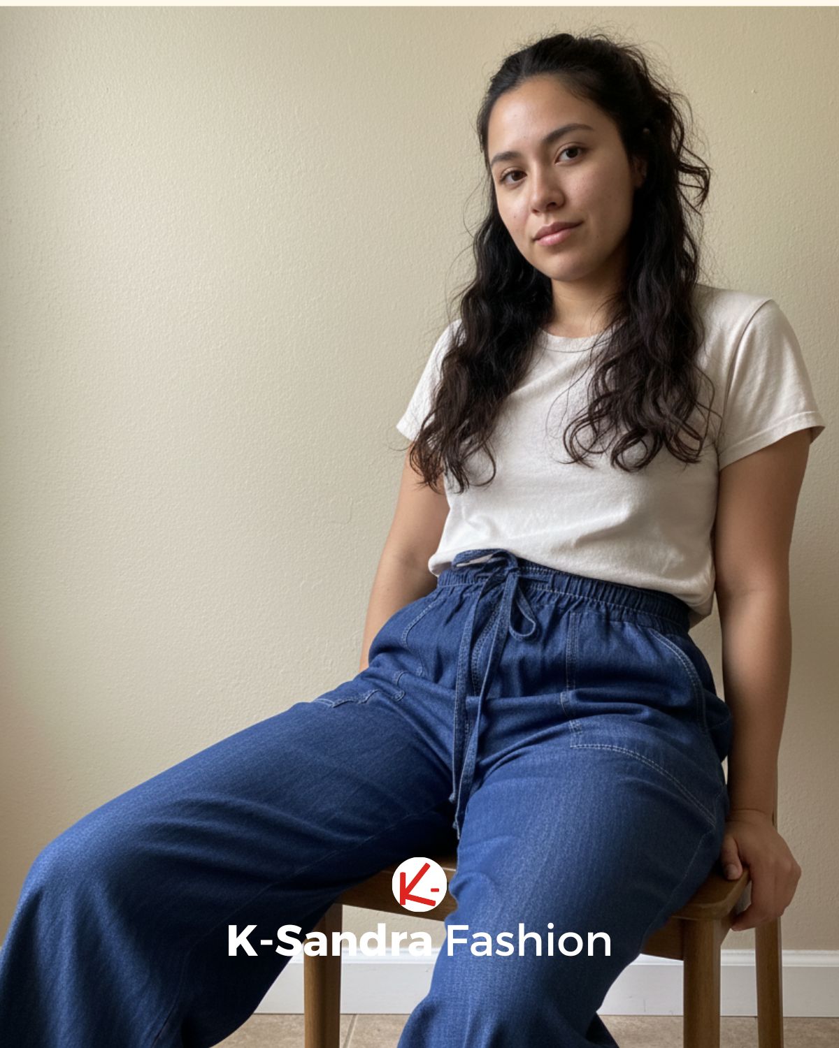 Pantalon de Mezclilla Ancho para Mujer