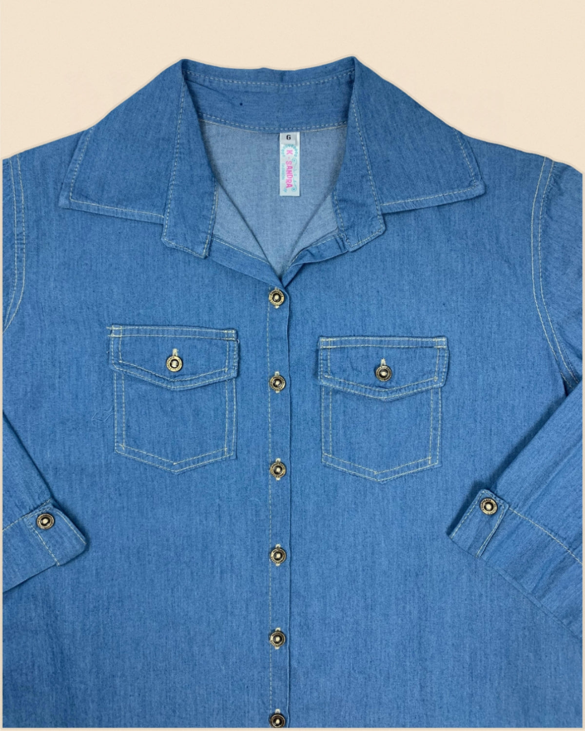 Camisa Larga de Mezclilla – Estilo Clásico y Cómodo