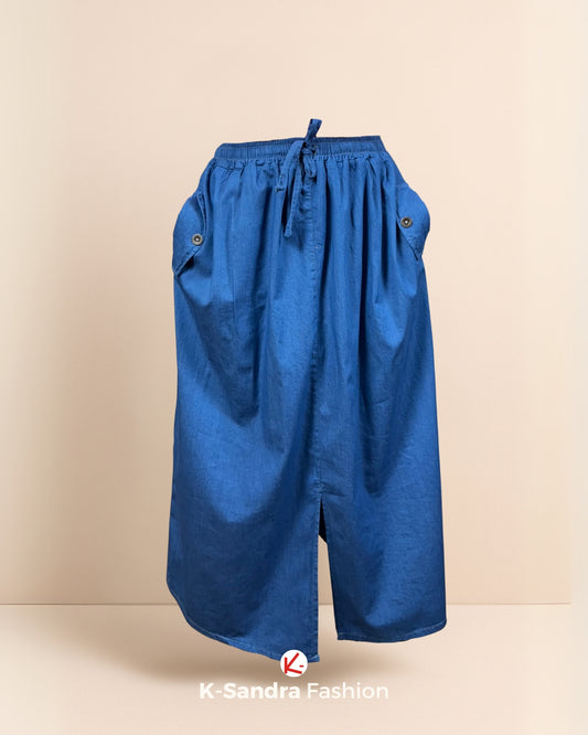 Falda de Mezclilla con Bolsa Lateral – Práctica y Moderna