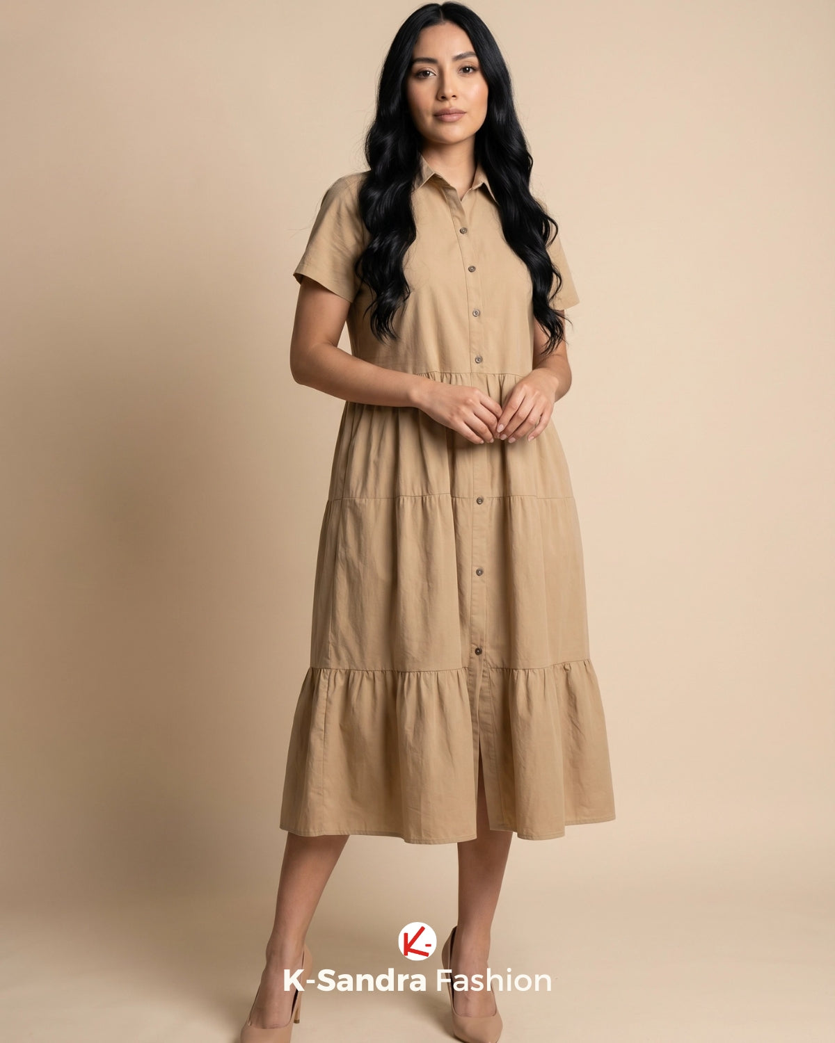 Vestido Camisero con Olanes - Elegancia, Versatilidad y Confort Natural