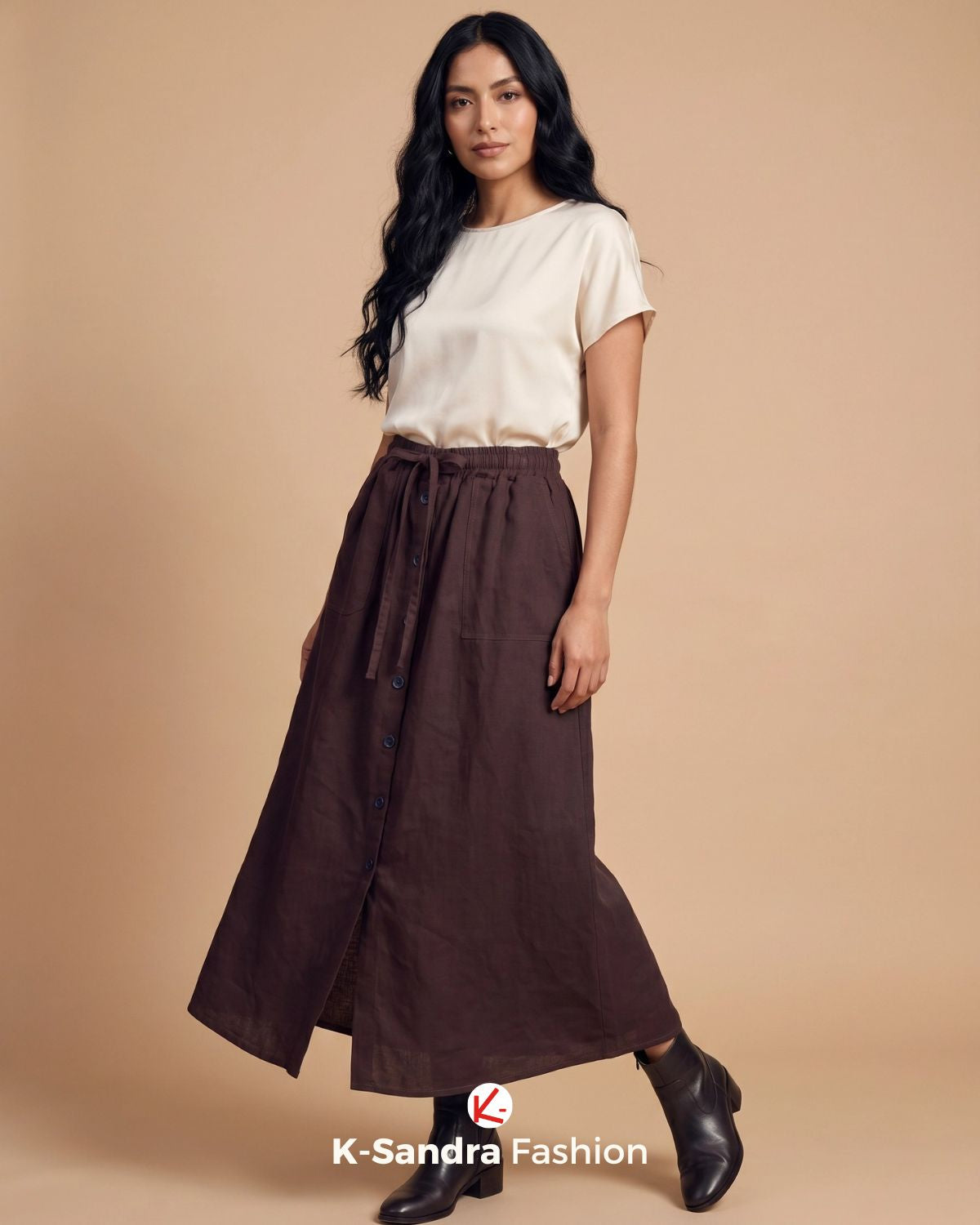 Falda de Manta con Botones – Frescura y Estilo Natural