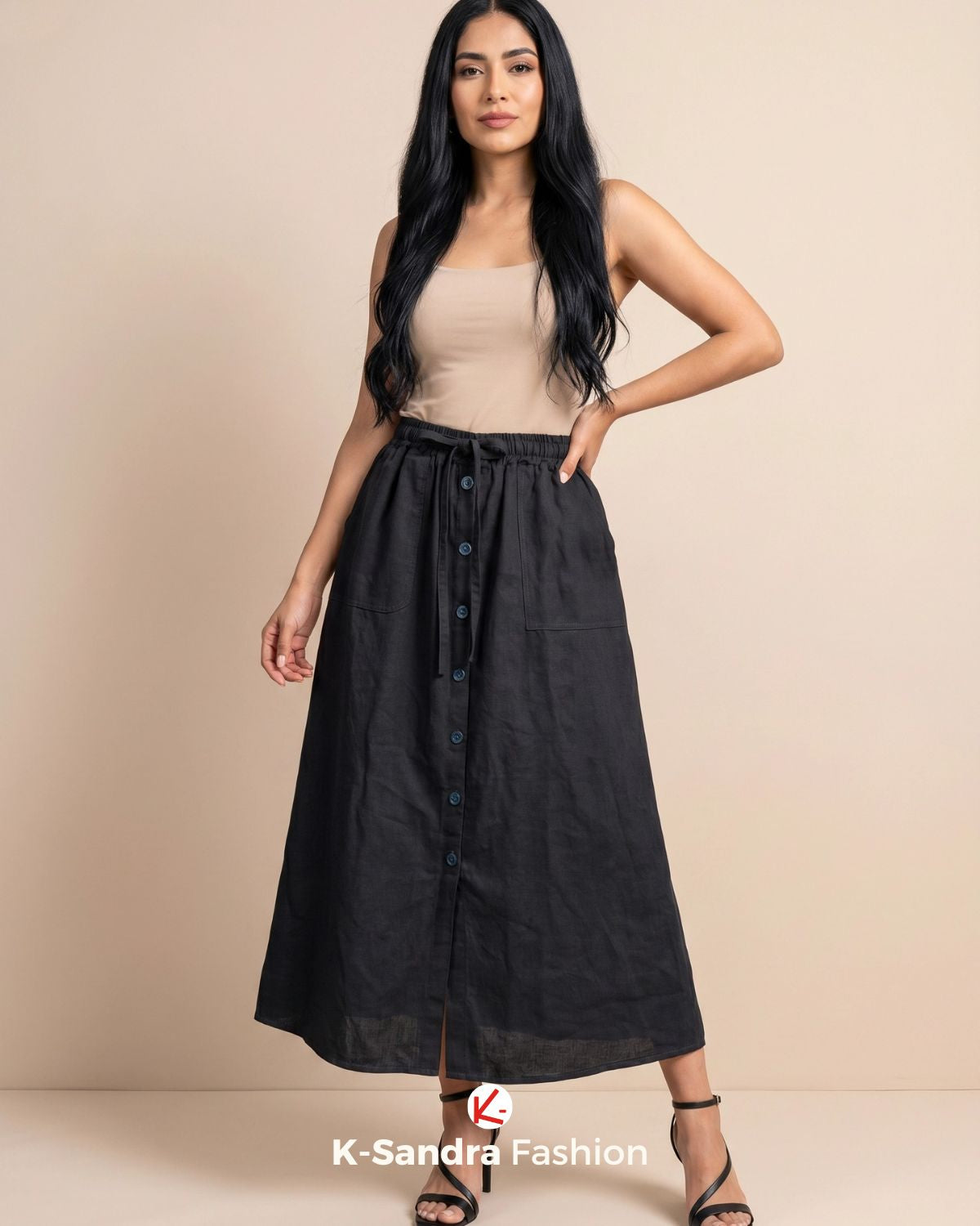 Falda de Manta con Botones – Frescura y Estilo Natural