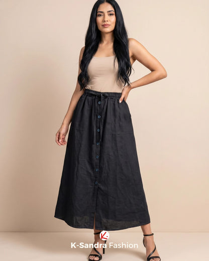 Falda de Manta con Botones – Frescura y Estilo Natural