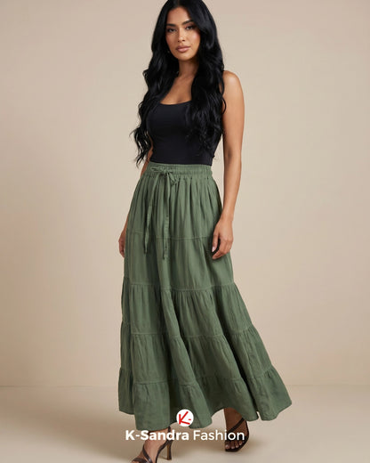 Falda de Manta con Olanes - Romance, Movimiento y Frescura Natural