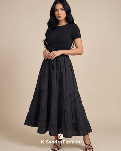 Falda de Manta con Olanes - Romance, Movimiento y Frescura Natural