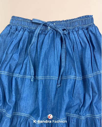 Falda de Mezclilla con Olanes – Movimiento y Estilo
