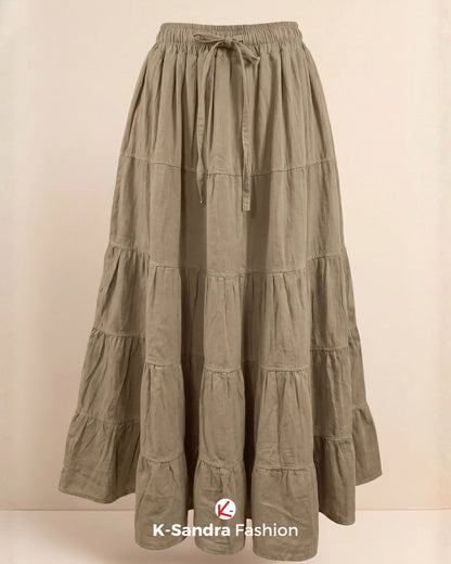Falda de Manta con Olanes - Romance, Movimiento y Frescura Natural