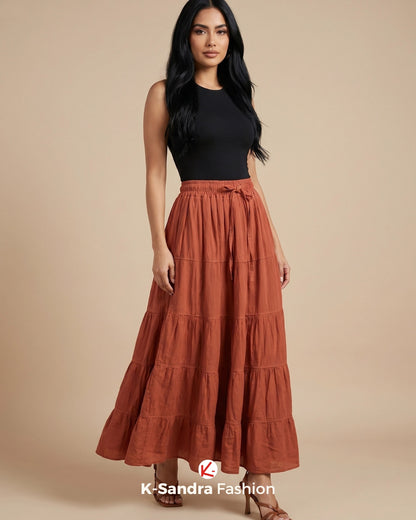 Falda de Manta con Olanes - Romance, Movimiento y Frescura Natural