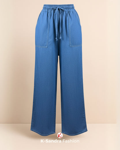 Pantalon de Mezclilla Ancho para Mujer