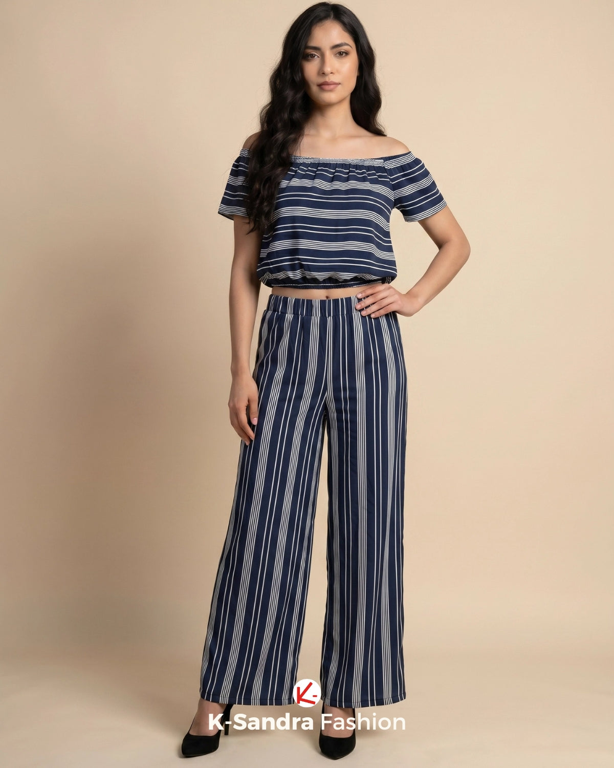 Conjunto de Dos Piezas Rayas - Estilo, Frescura y Silueta Estilizada