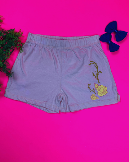 Short floral para niña– Suave, fresco y cómodo