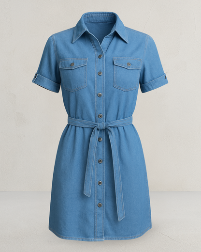 Vestido Camisero de Mezclilla – Estilo y Versatilidad