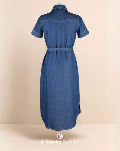 Vestido Camisero de Mezclilla – Estilo y Versatilidad