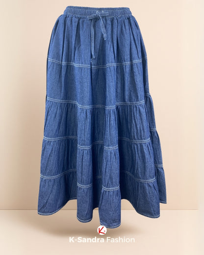 Falda de Mezclilla con Olanes – Movimiento y Estilo