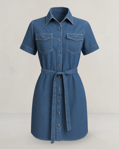 Vestido Camisero de Mezclilla – Estilo y Versatilidad
