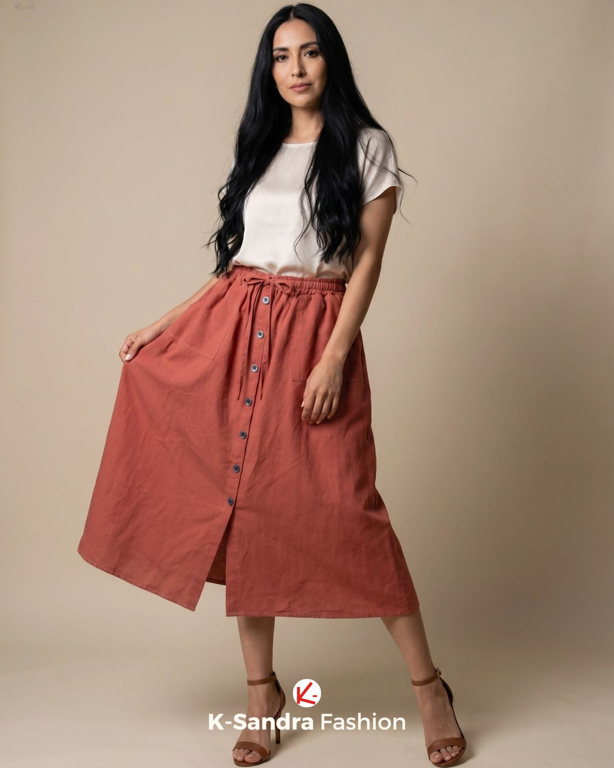 Falda de Manta con Botones – Frescura y Estilo Natural