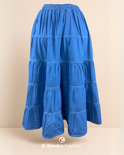 Falda de Mezclilla con Olanes – Movimiento y Estilo