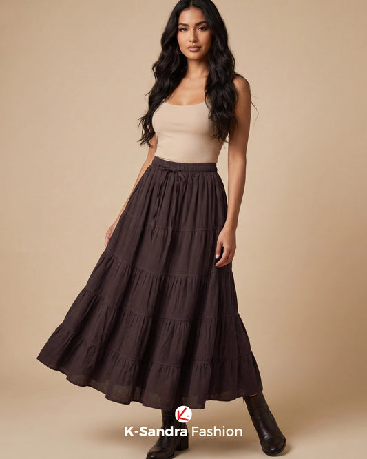 Falda de Manta con Olanes - Romance, Movimiento y Frescura Natural