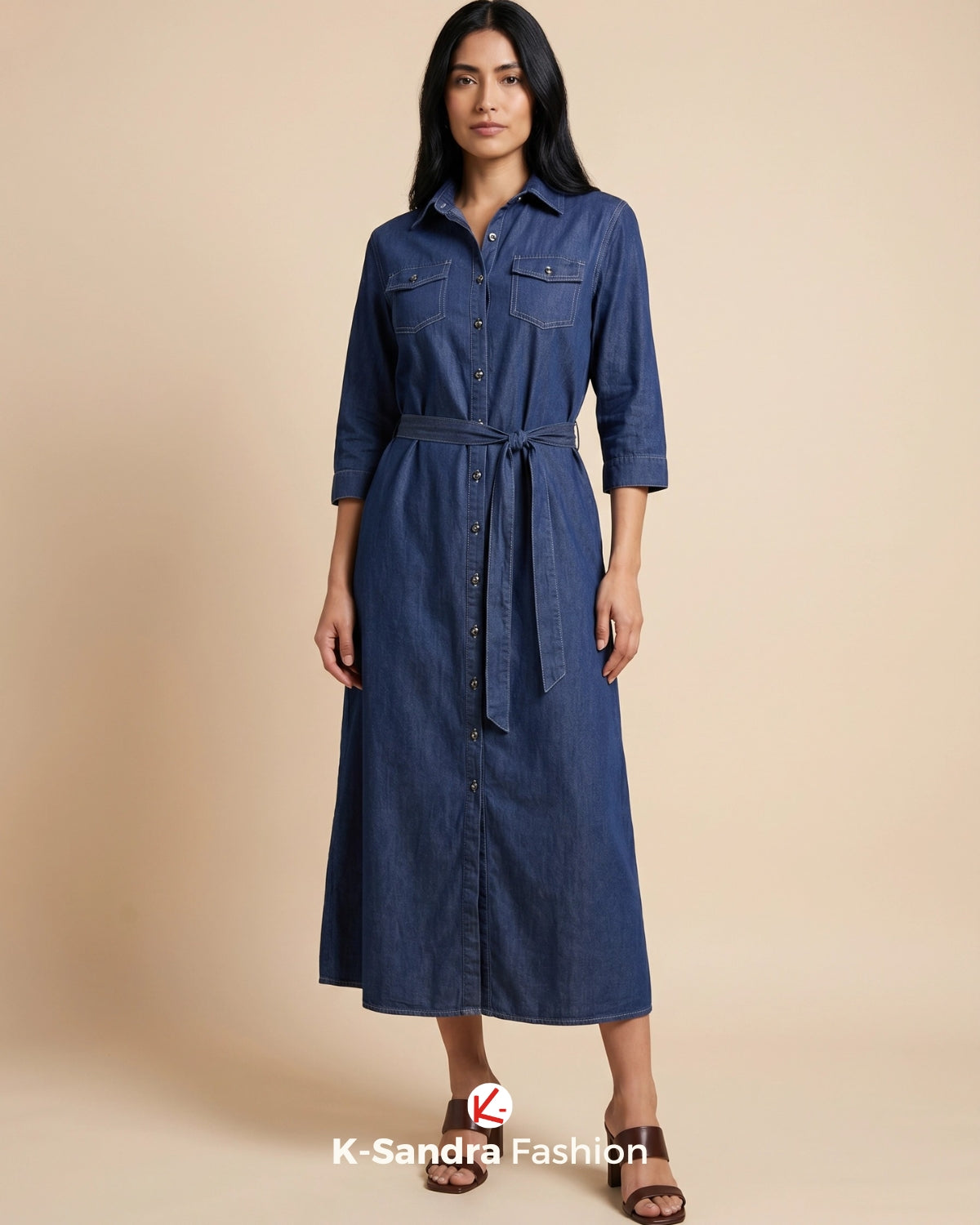 Vestido Recto de Mezclilla – Elegancia y Estilo Clásico